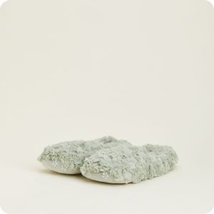 Curly Sage Green Slippers Warmies®